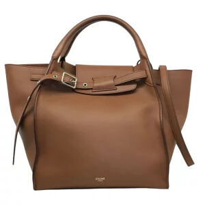 CELINE Bag Long Strap Leather Brown Tone